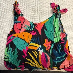 Soma Multicolor Tropical Print Tank Top